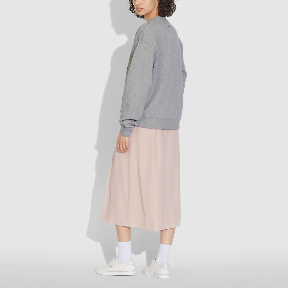 COACH®,Doodle Embroidered Sweatshirt In Organic Cotton,,Scale View