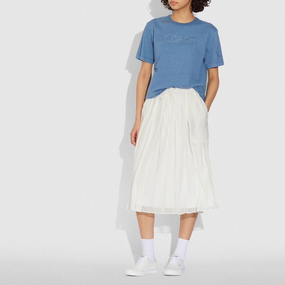 COACH®,Gathered Waist Skirt,,Scale View