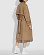 COACH®,COTTON TRENCH COAT WITH LEATHER TRIM,mixedmaterial,80s Trench,Scale View