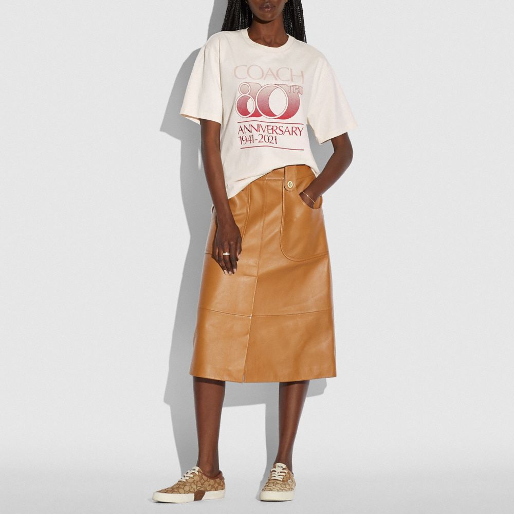 COACH®,Coach 80th Anniversary T Shirt In Organic Cotton,,Scale View