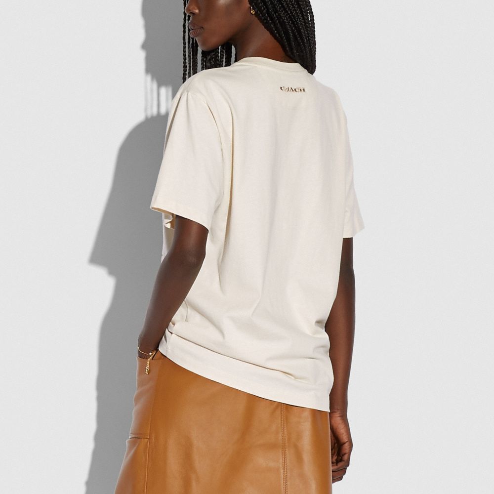 COACH®,Coach 80th Anniversary T Shirt In Organic Cotton,,Scale View