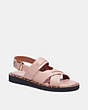 COACH®,GEMMA SANDAL,Leather,Dusty Rose,Front View