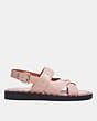 COACH®,GEMMA SANDAL,Leather,Dusty Rose,Angle View