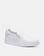 COACH®,WELLS SLIP ON SNEAKER,pvc,Optic White,Front View