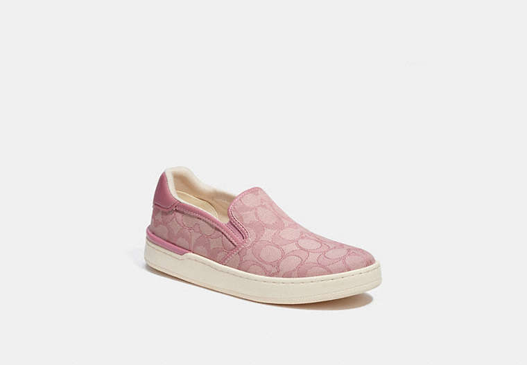COACH®,WELLS SLIP ON SNEAKER,Pink,Front View