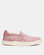 COACH®,WELLS SLIP ON SNEAKER,Jacquard,Pink,Angle View
