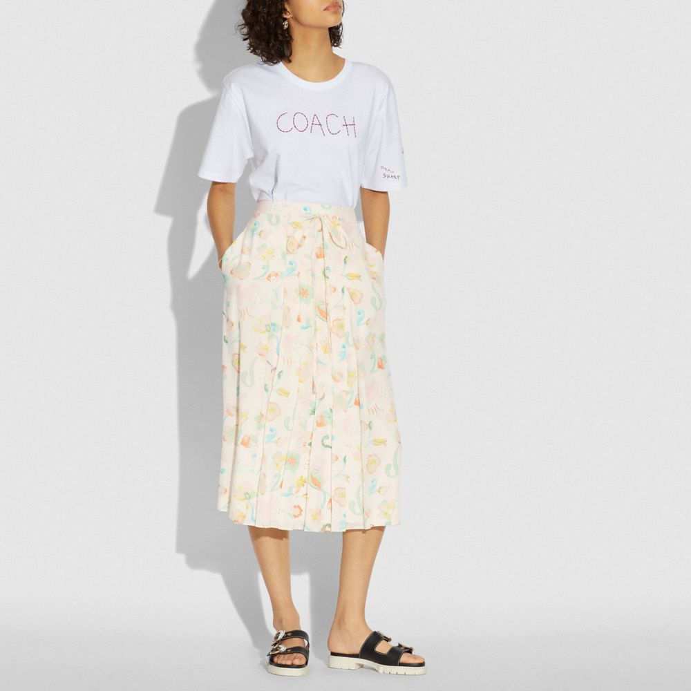 COACH®,Printed Uptown Skirt,,Scale View
