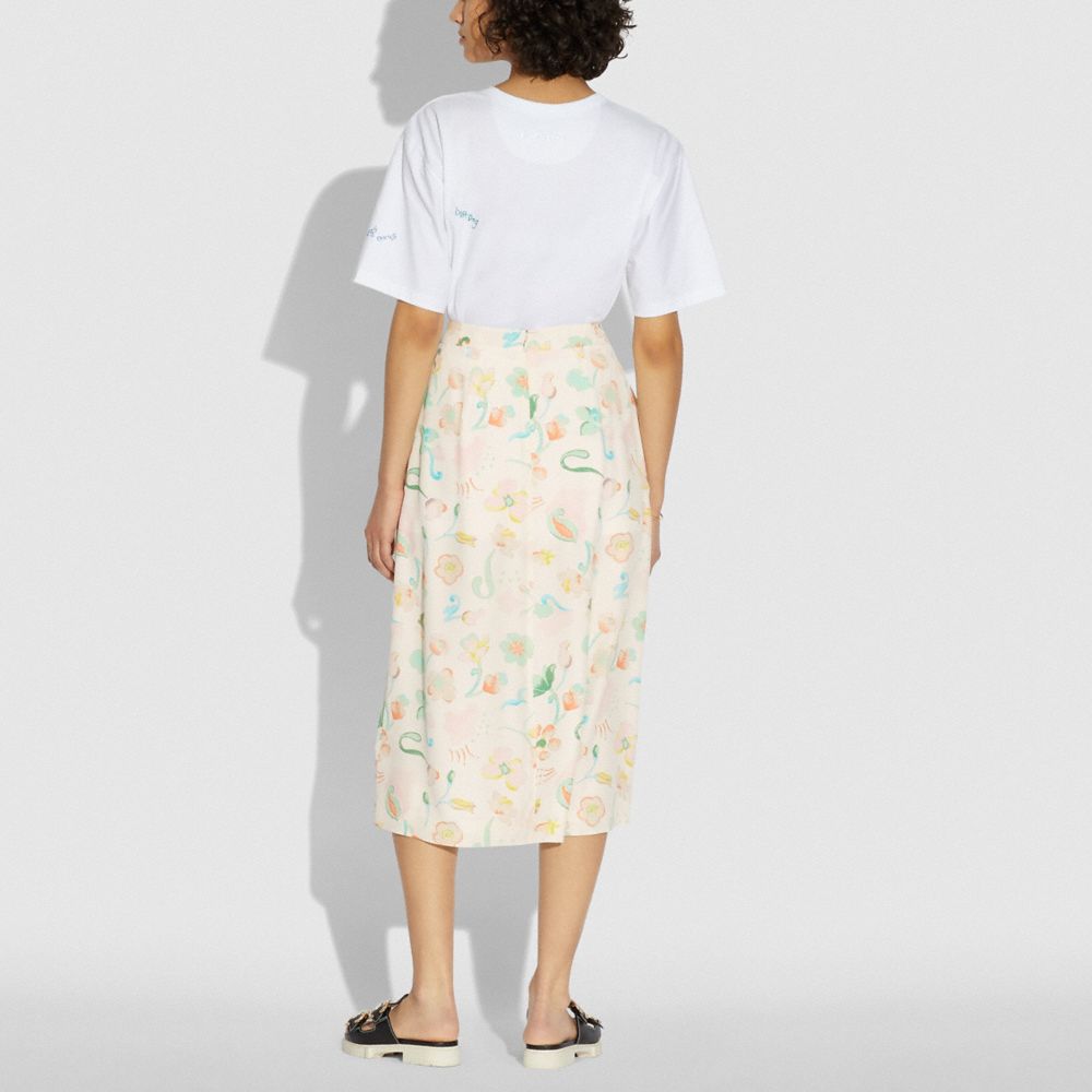 COACH®,Printed Uptown Skirt,,Scale View