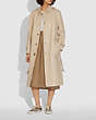 COACH®,LIGHTWEIGHT LEATHER TRENCH COAT,Smooth Leather,Faded Sand,Scale View