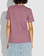 COACH®,GREEN IS GROOVY T-SHIRT IN ORGANIC COTTON,Organic Cotton,Organic Pink,Scale View