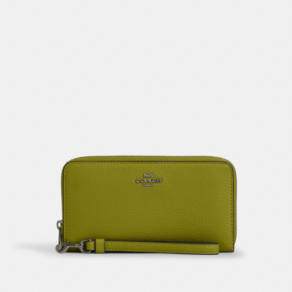 COACH®,ロング ジップ アラウンド ウォレット,長財布,ﾌﾞﾗｲﾄ ｵﾘｰﾌﾞ