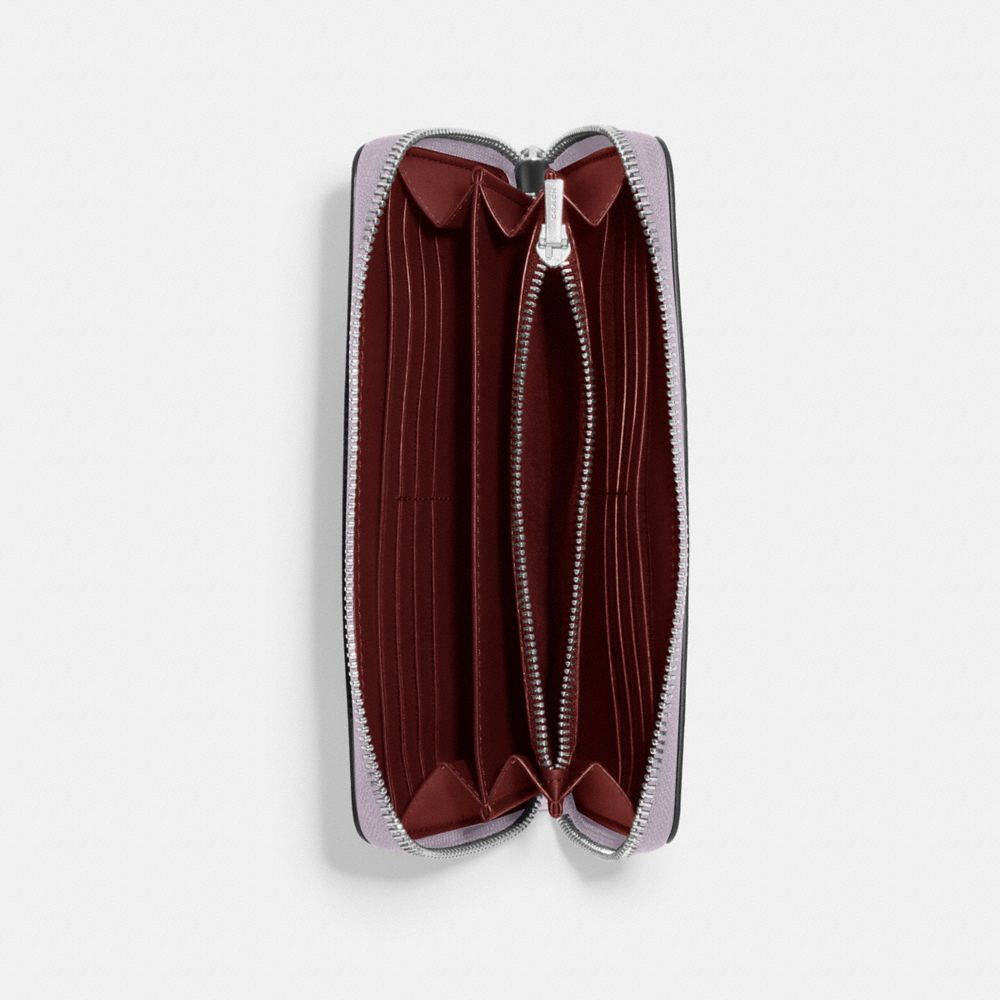 COACH®,ロング ジップ アラウンド ウォレット,長財布,ｼﾙﾊﾞｰ/ﾐｽﾄ