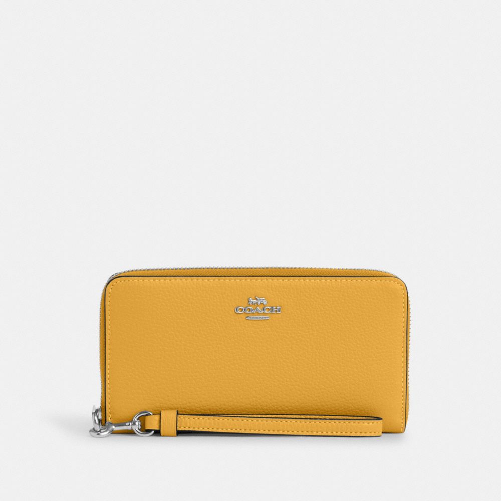 COACH®,ロング ジップ アラウンド ウォレット,長財布,ｼﾙﾊﾞｰ/ﾊﾆｶﾑ