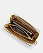 COACH®,LONG ZIP AROUND WALLET,Pebbled Leather,Mini,Gold/Black,Inside View, Top View
