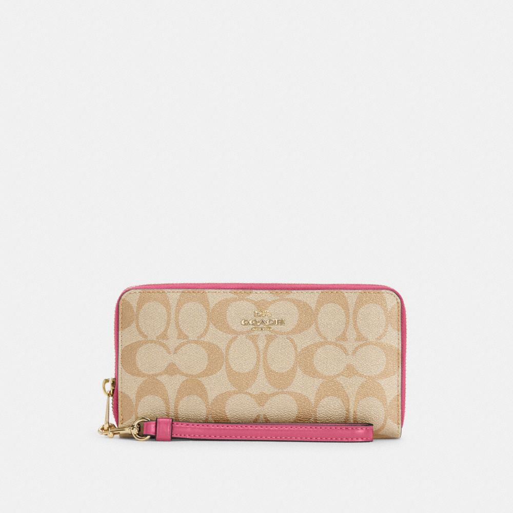 COACH OUTLET® | Long Zip Around Wallet In Signature Canvas