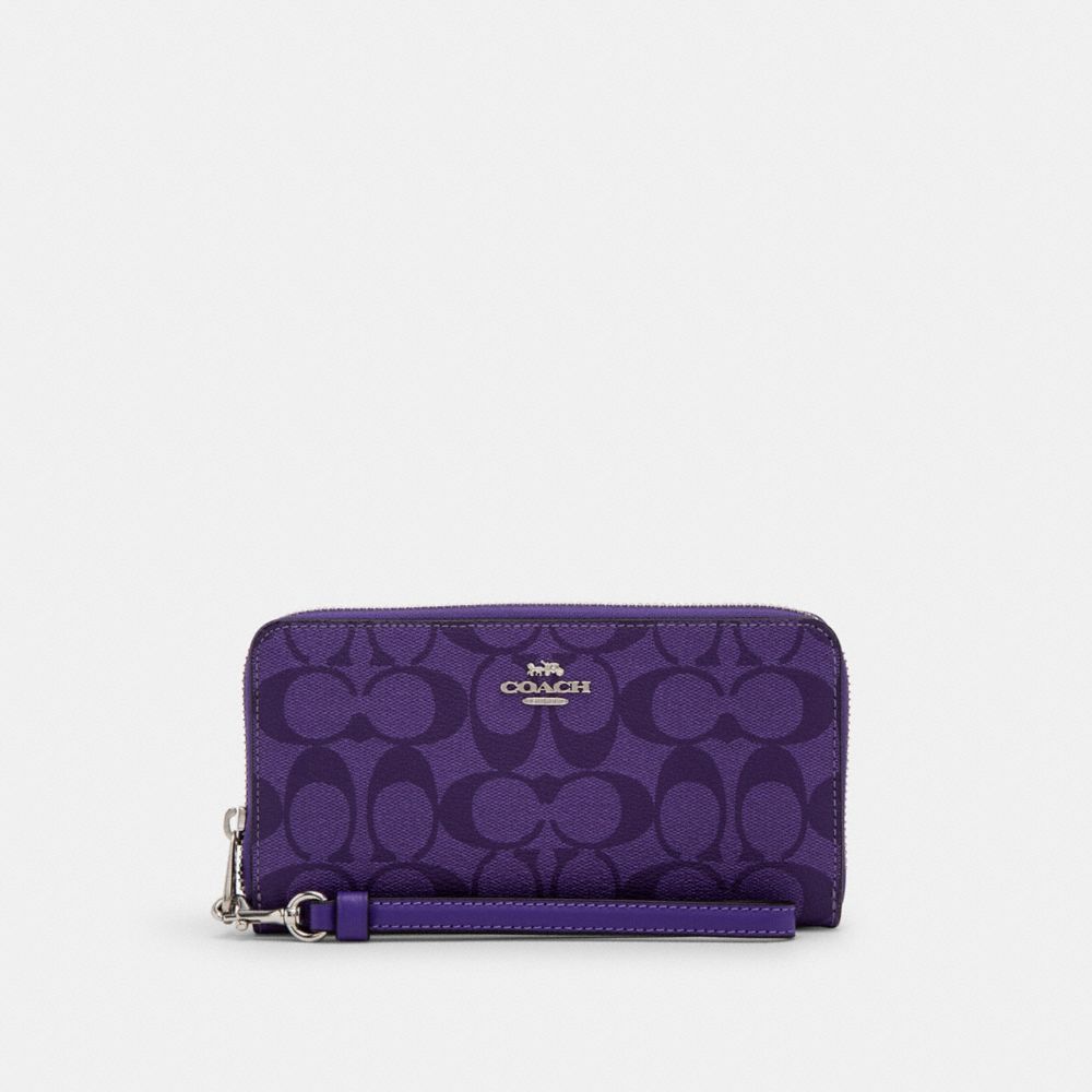 Long Zip Around Wallet In Signature Canvas, ProductTile
