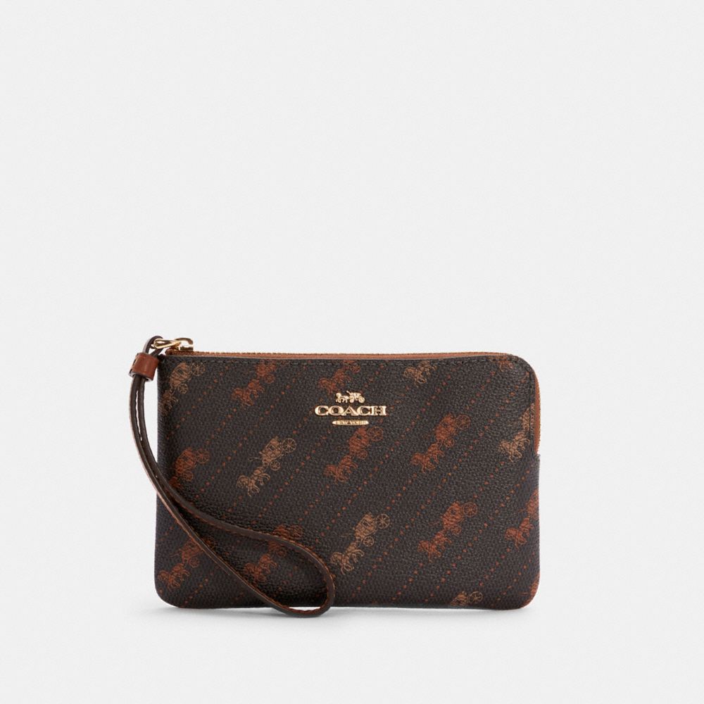 COACH コーチ　ホース&キャリッジ コーナージップ ポーチ　C7419 コーナー ジップ リストレット ウィズ ホース アンド キャリッジ
