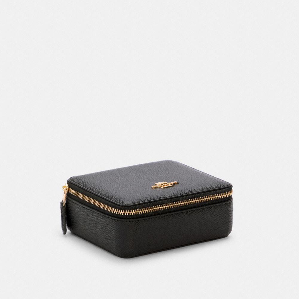 COACH®,LARGE JEWELRY BOX,Mini,Gold/Black,Front View
