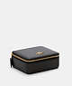 COACH®,LARGE JEWELRY BOX,Leather,Gold/Black,Front View