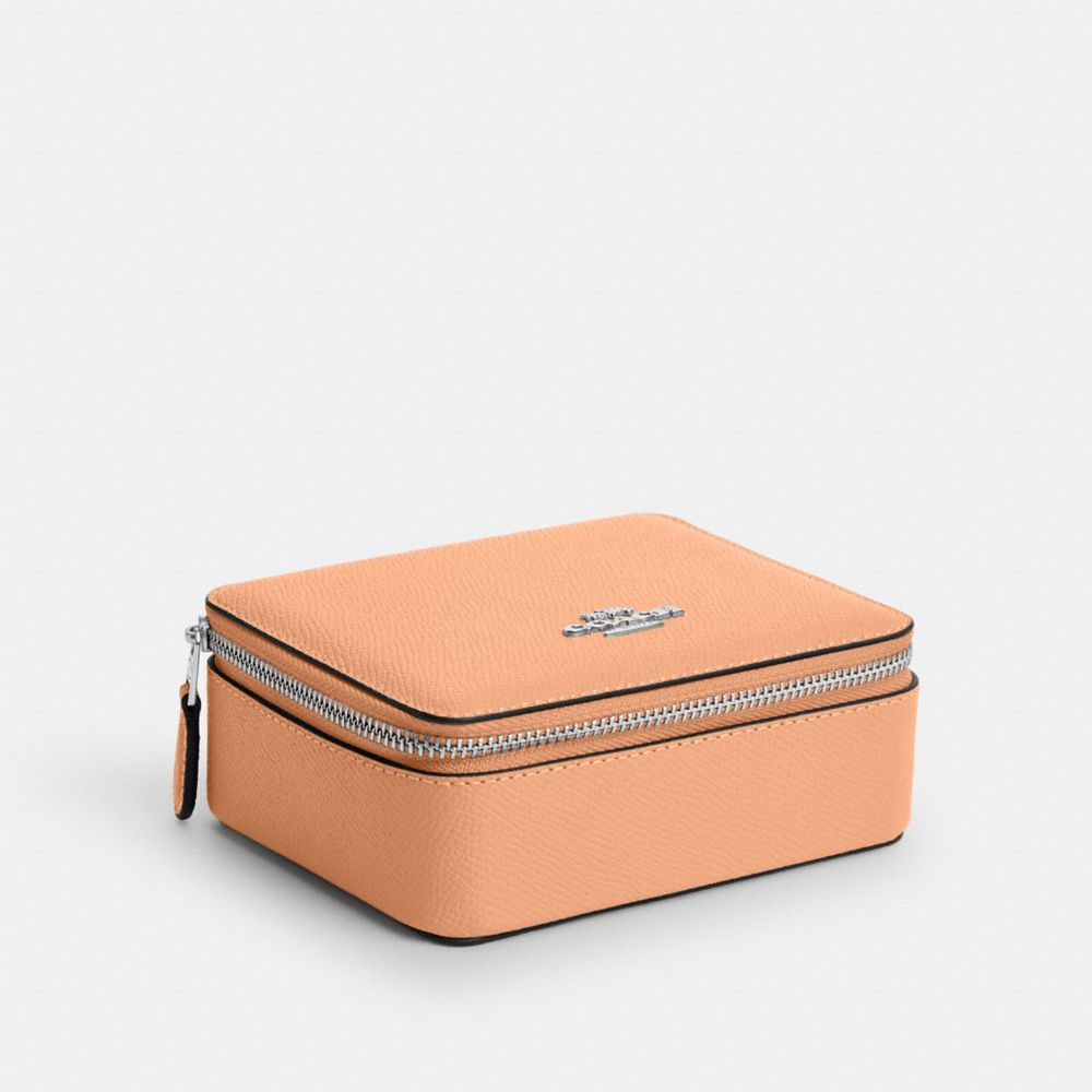 COACH®,LARGE JEWELRY BOX,Mini,Sv/Faded Blush,Front View