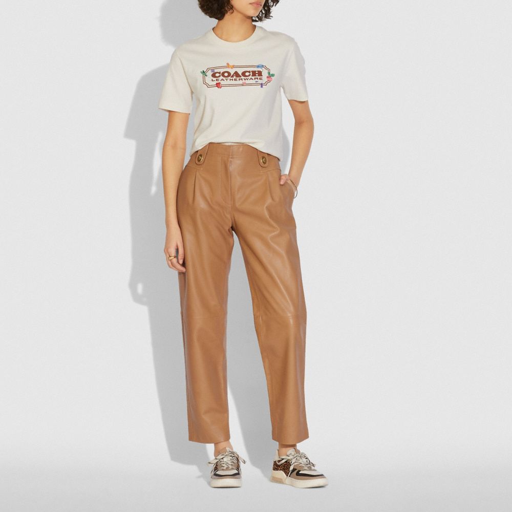 COACH®,Leather Trousers,,Scale View