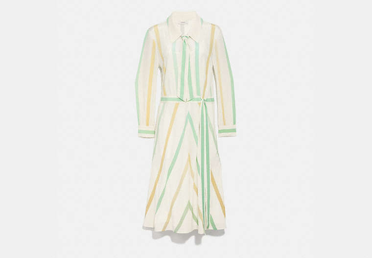 COACH®,TWENTIES SHIRT DRESS,Silk,Multi,Front View