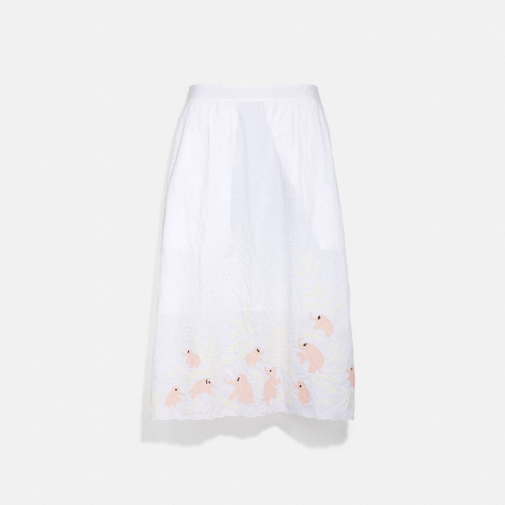 coach スカート COACH® | Embroidered Elephant Slip Skirt