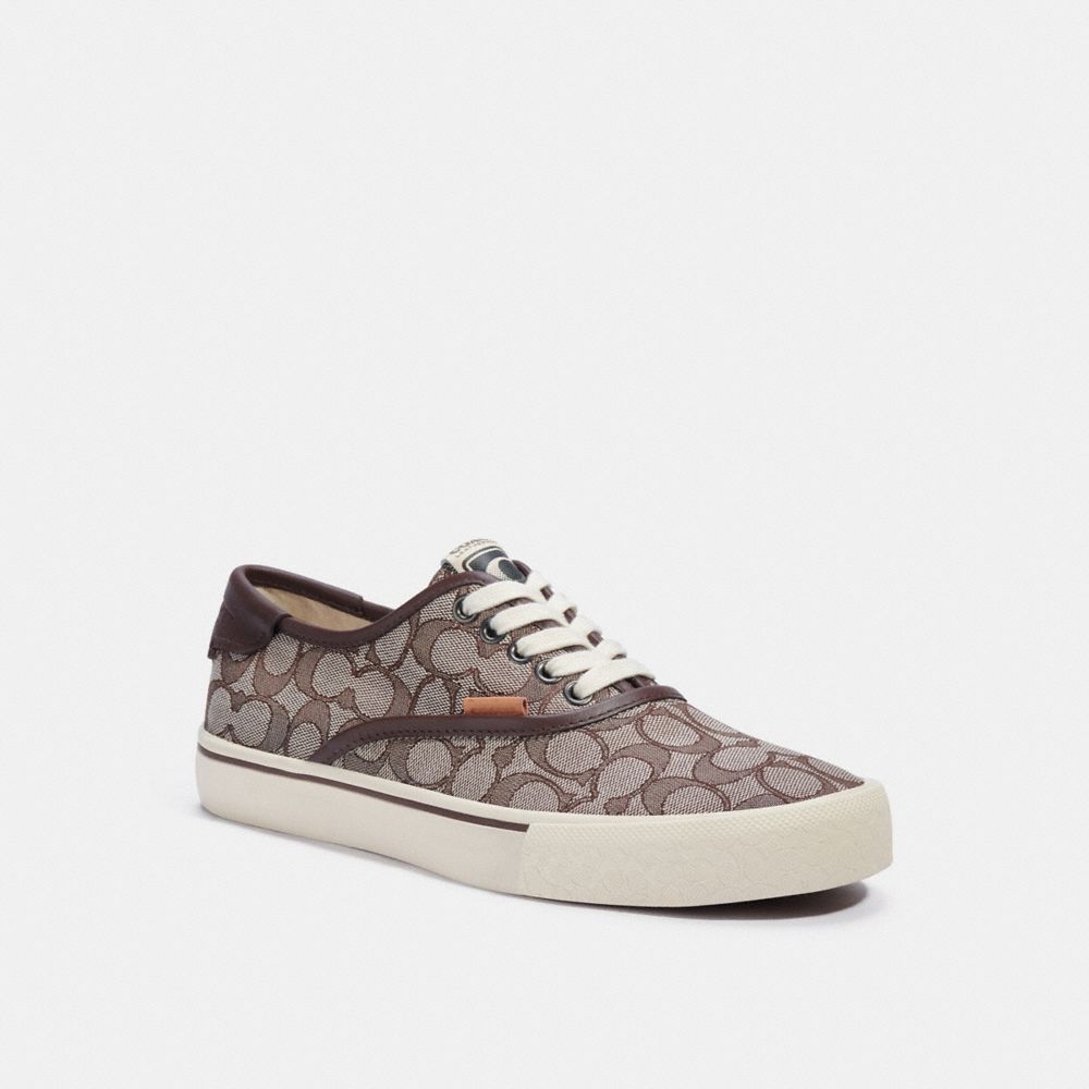 COACH®,Baskets de skate Citysole,Jacquard/Cuir,Chêne Érable,Front View