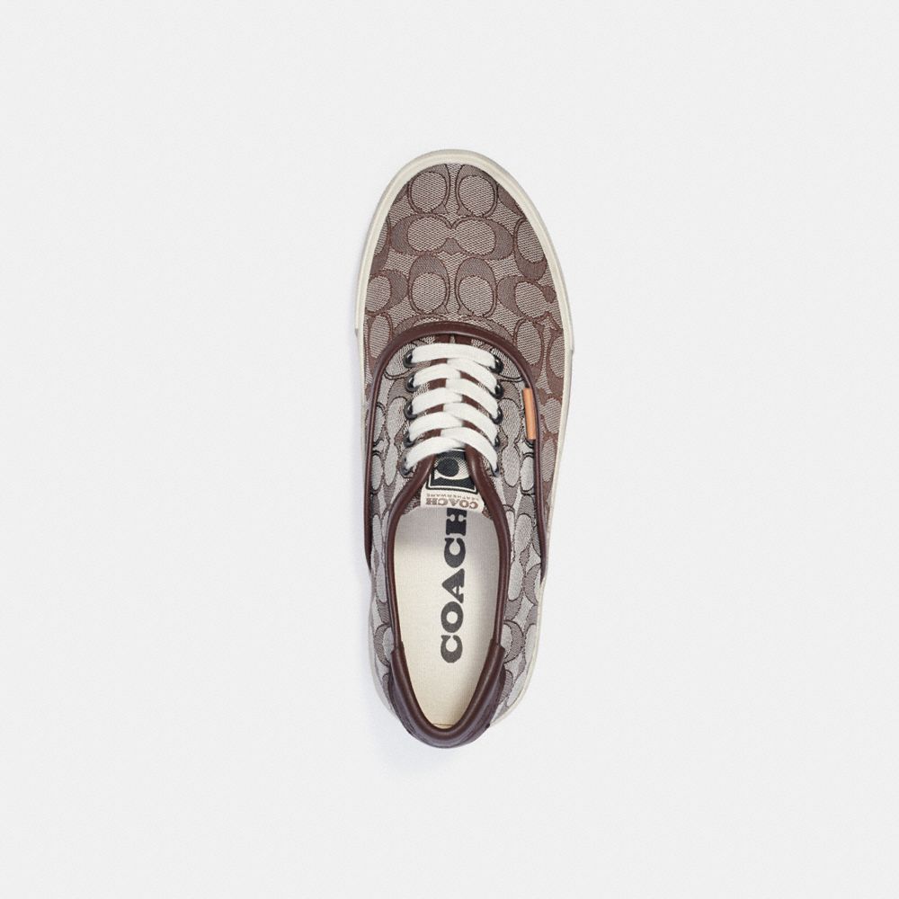 COACH®,Baskets de skate Citysole,Jacquard/Cuir,Chêne Érable,Inside View,Top View