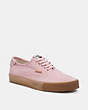 COACH®,CITYSOLE SKATE SNEAKER,Suede,Pink Orchid,Front View