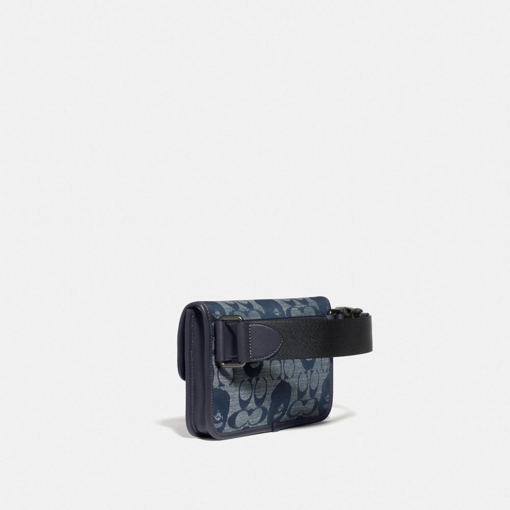 COACH®: Bape X Coach Turnlock Tab Belt Bag In Signature Chambray