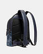 COACH®,BAPE X COACH CHARTER BACKPACK IN SIGNATURE CHAMBRAY,Jacquard,Large,Pewter/Chambray,Angle View