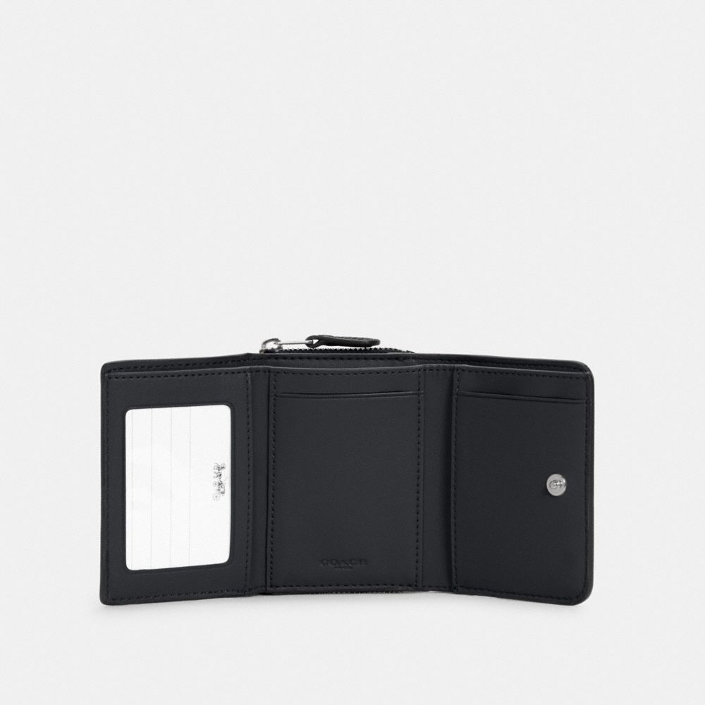 Small Trifold Wallet In Colorblock With Stripe