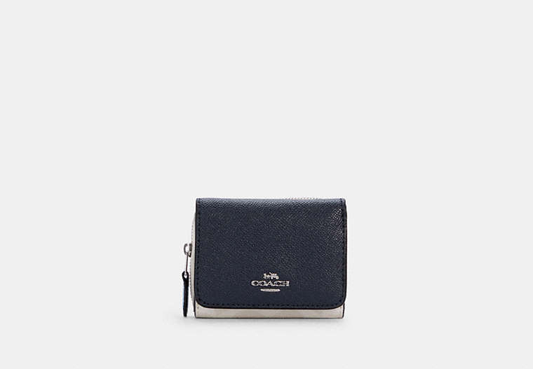 Small Trifold Wallet In Colorblock Signature Canvas