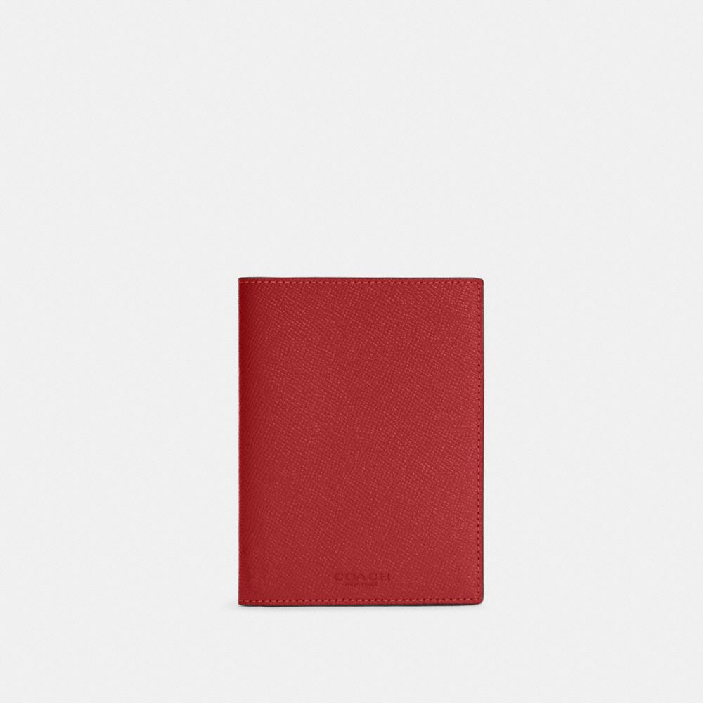 COACH Passport Case In Signature Canvas in Red for Men