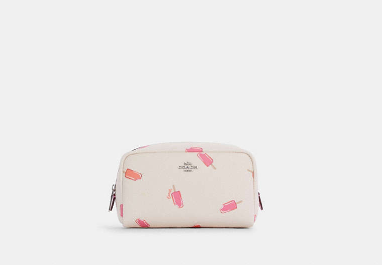 Small Boxy Cosmetic Case With Popsicle Print