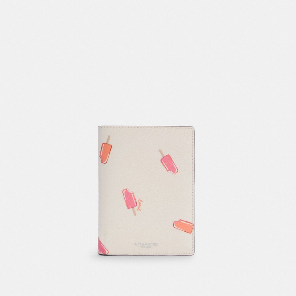COACH®,Passport Case With Popsicle Print,,Front View