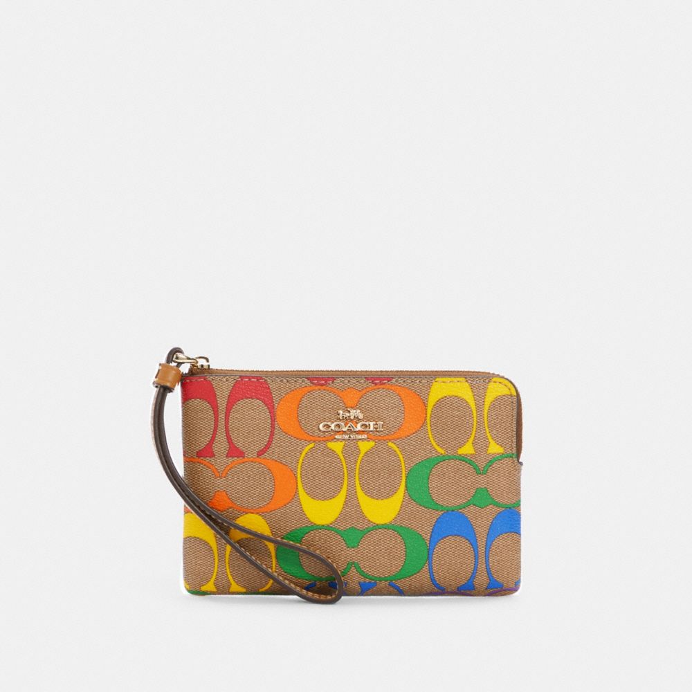 Coach outlet 2025 rainbow wallet