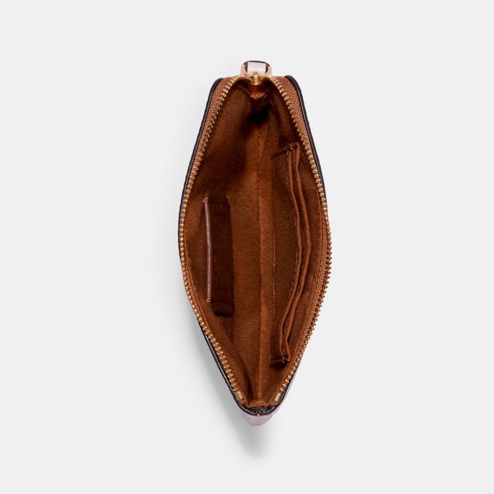 Corner Zip Wristlet With Rainbow Roller Skate Graphic