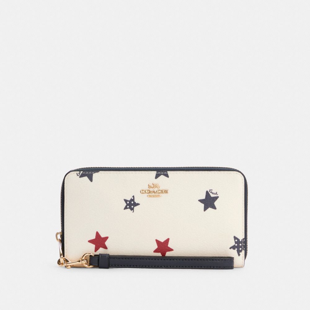COACH® Outlet | Long Zip Around Wallet With American Star Print