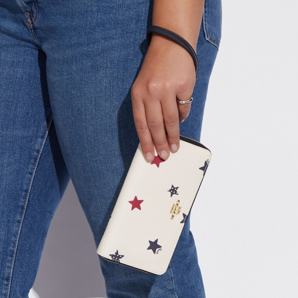 coach americana star print wallet