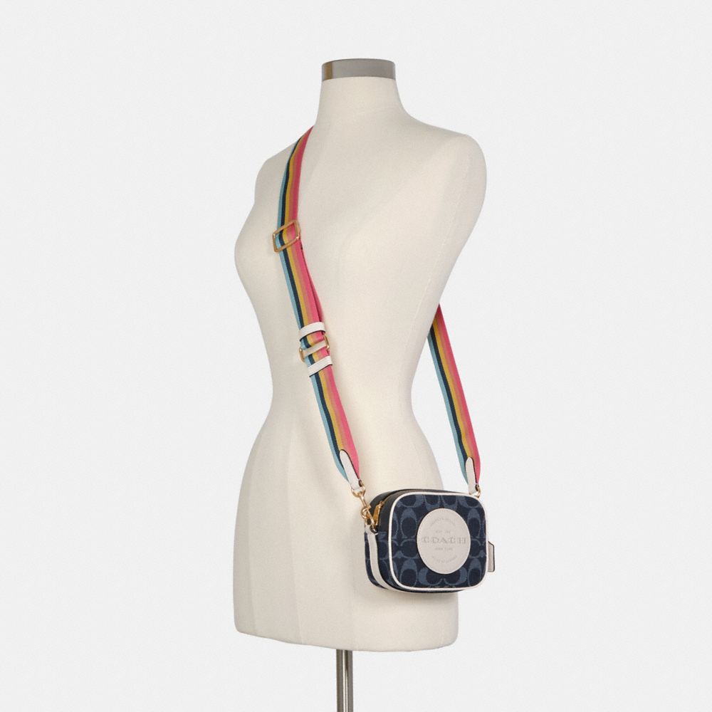 Mini Dempsey Camera Bag In Signature Jacquard With Stripe