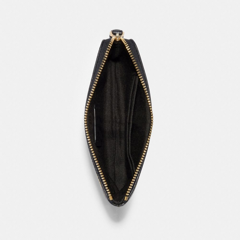 Coach X Peanuts Corner Zip Wristlet In Signature Canvas With Woodstock Print