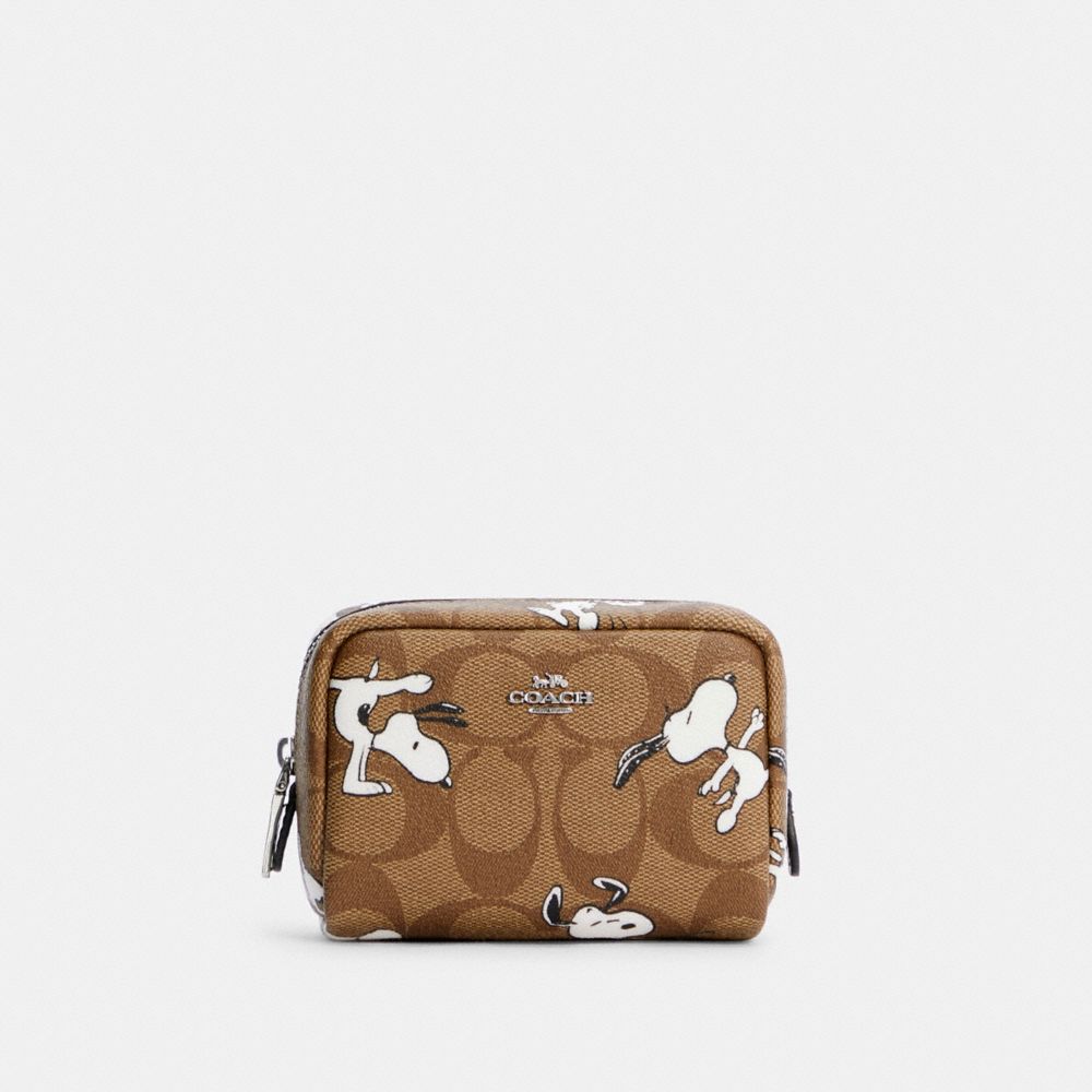 COACH® Outlet | Coach X Peanuts Mini Boxy Cosmetic Case In Signature ...