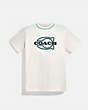 COACH®,ATHLEISURE T-SHIRT IN ORGANIC COTTON,cotton,White,Front View