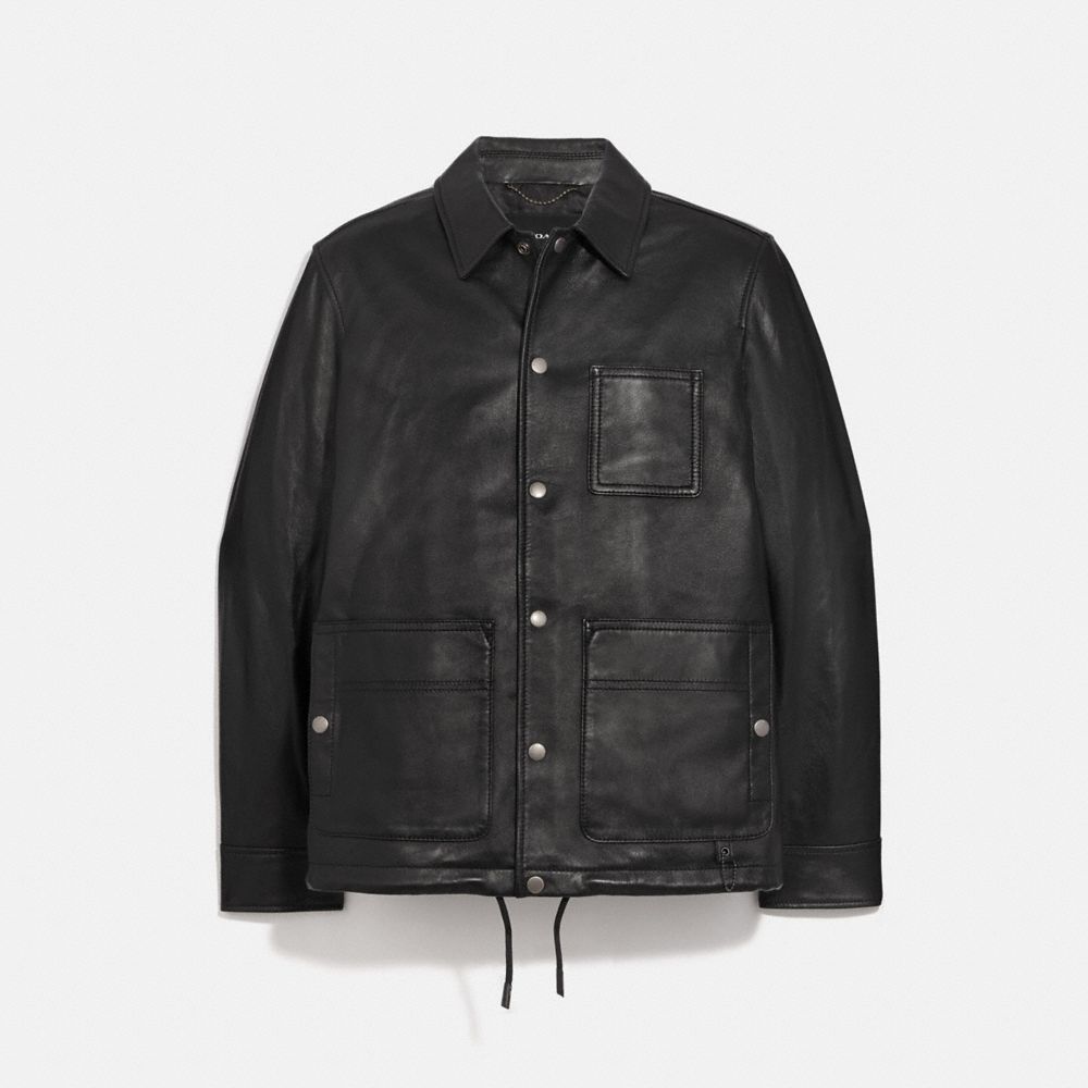 COACH®: Pocket Leather Jacket