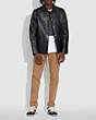 COACH®,POCKET LEATHER JACKET,Smooth Leather,Black,Scale View