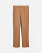 COACH®,70'S STAY PRESS PANTS,Cotton/Polyester,Camel,Front View