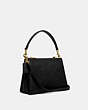 COACH®,DOUBLE ZIP SHOULDER BAG,Pebbled Leather,Medium,Brass/Black Nordstrom Excl,Angle View