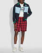 COACH®,COLORBLOCK MASHUP WINDBREAKER IN RECYCLED NYLON,Nylon,Navy White,Scale View